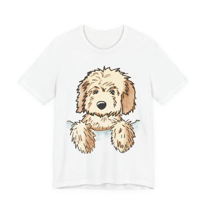 Goldendoodle Puppy Peekaboo T-Shirt — Cute Dog Lover Tee